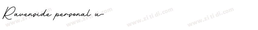 Ravenside personal u字体转换